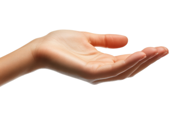 Open hand ready to receive or give assistance