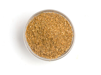 bowl with fiber on white background