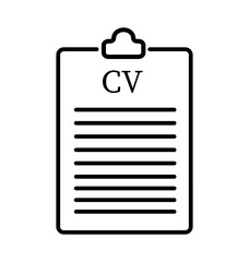 Fototapeta premium CV line icon