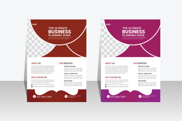 Simple minimalist corporate business flyer design digital marketing agency flyerflyer  mockup