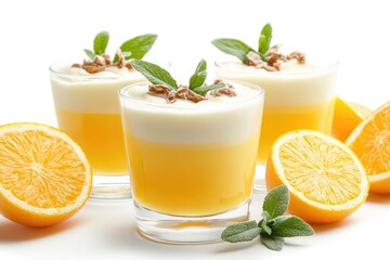 Creamy Orange Dessert With Sage And Nuts