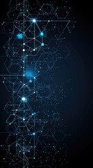 Abstract geometric pattern on dark background, for digital art, technology concept, or wallpaper