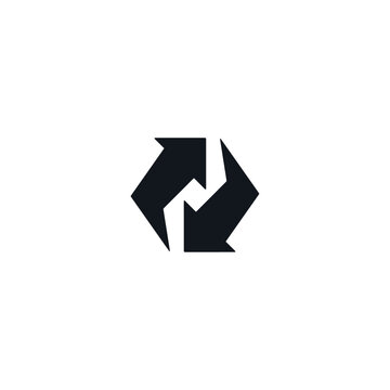 Reset refresh icon logo flat vector design