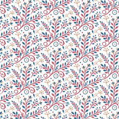 seamless floral pattern with intricate ornamental leaf motifs and delicate botanical textures for stylish backgrounds
