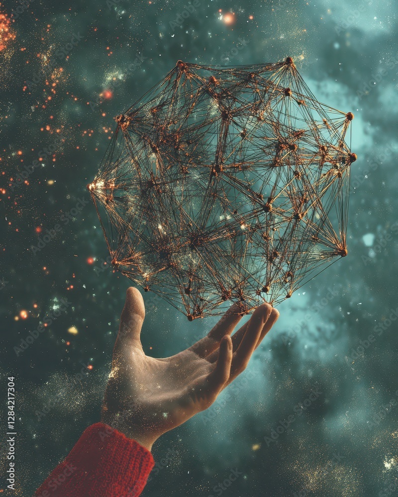 Poster Revolutionizing Digital Identity Through Blockchain and Unique Digital Assets in a Cosmic Setting