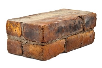 Old brick on white, ready to use