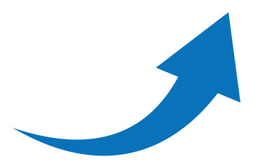 Curved arrow. Blue curved arrow icon. Curved arrow with directional icons.  curved arrow sign.