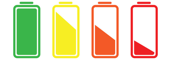 Battery charge level indicator. Charge battery level icon, vector illustration eps 888.
