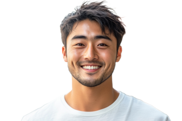 Smiling young man with short hair