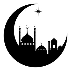 silhouette of mosque in istanbul