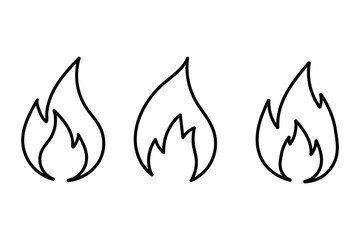 Fire flame icon. Burning symbol. Fireball sign. Energy illustration. eps 888