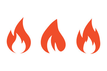 Fire flame icon. Burning symbol. Fireball sign. Energy illustration. eps 888
