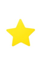Obraz premium Yellow Star-Shaped Sticker on White Background
