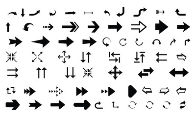 Arrow icons set. Vector illustration 