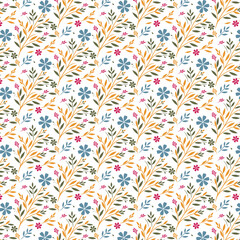 seamless floral pattern with intricate garden inspired foliage and ornamental leaf motifs for wallpapers
