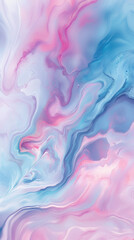 Dreamy Abstract Fluid Art in Pink and Blue Tones