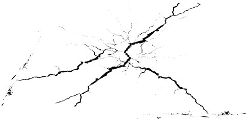 Crack vector background. Grunge urban graphic elements of rough surface. 