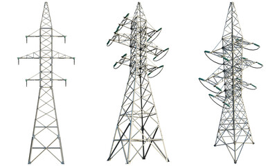 High voltage transmission line tower У110-4+5 isolate cutout transparent background
