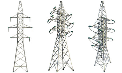 High voltage transmission line tower У110-4 isolate cutout transparent background