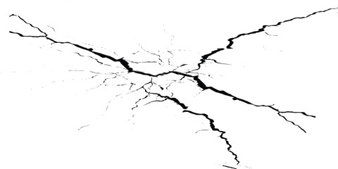Crack vector background. Grunge urban graphic elements of rough surface. 