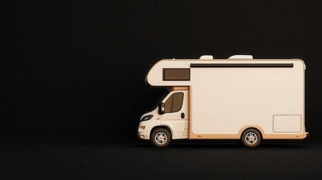 Luxury RV with private cinema room, isolated, entertainment on the move