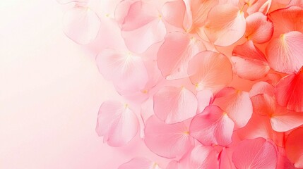 Obraz premium Gradient Hues on Delicate Rose Petals Background Displaying Romantic Texture and Color Variations
