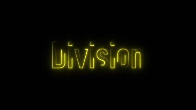 neon text DIVISION aNIMATION   The Art and Science of Division in Mathematics and Everyday Situations. 