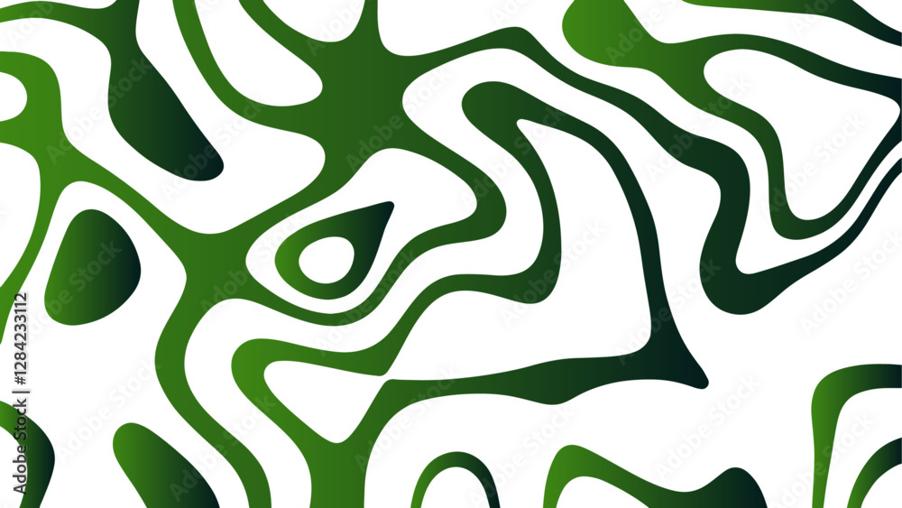Poster abstract gradient camouflage and wavey liquid design. horizontal banner with doodle wavy and swirled
