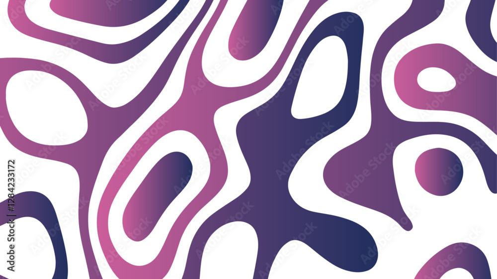 Leinwandbilder abstract gradient camouflage and wavey liquid design. horizontal banner with doodle wavy and swirled