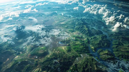 Fototapeta premium Deforestation issue and urbanization impact on the environment and nature.