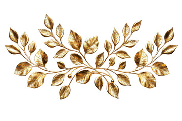 Elegant gold leaf wall decor for interior design