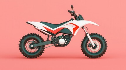 Fototapeta premium Sleek sports quad bike with custom graphics, isolated, stylish performance