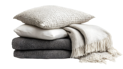 Cozy Textured Throw Blankets  Pillows  Home Decor  Neutral Tones  Soft  Comfortable  Livin