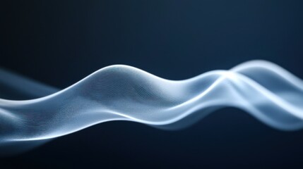 Abstract digital wave, dark background, smooth motion, for technology concept