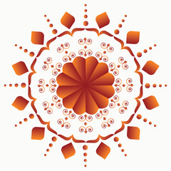 A premium set of an abstract colorful floral mandala design and vector illustration