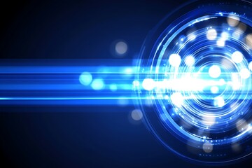 Abstract blue light speed tech