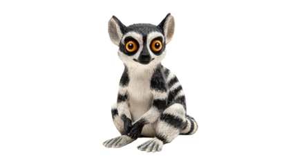 Cute lemur posing in a playful manner