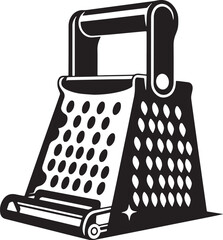 Black Color Peeler,Box grater Silhouette Vector Illustration design, Solid White Background