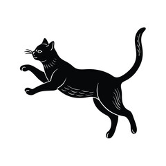 black cat vector illustration