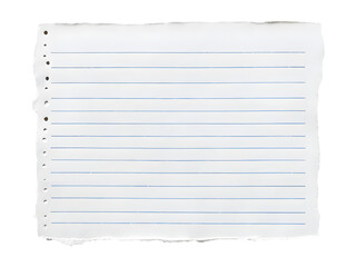 Naklejka premium Lined Sheet Of Paper on a Transparent Background