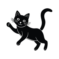 black cat vector illustration