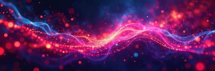 Fototapeta premium Intense, multicolored light trails forming chaotic, yet beautiful patterns , streaks, space