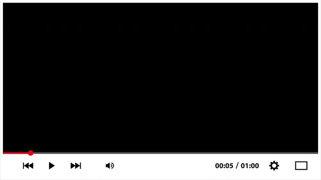 Media player interface overlay on alpha channel background.