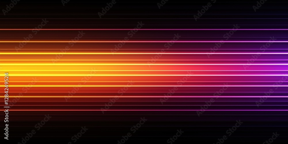 Wall mural vibrant neon-themed background with illuminated lines in a dark gradient