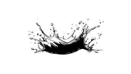 Fototapeta premium Dynamic Water Splash Art Illustration