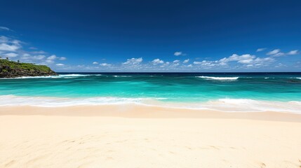 Obraz premium tropical beach with palm trees