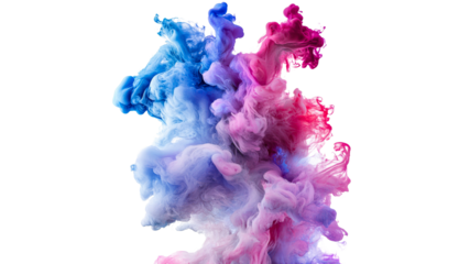 Colorful smoke clouds swirling in vibrant hues
