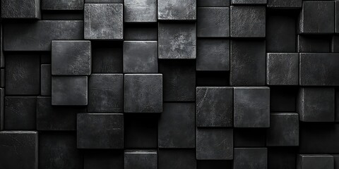 Abstract Dark Cubes Background