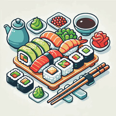 seafood, sushi, gourmet, fresh, delicious, rice, food, traditional, fish, japanese, cuisine, sashimi, maki, asian, tasty, culinary, healthy, salmon, roll, lunch, japan, seaweed, restaurant, dinner, as