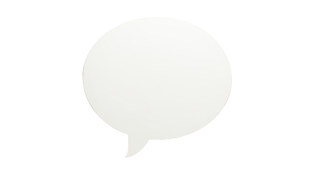 Blank speech bubble for brainstorming